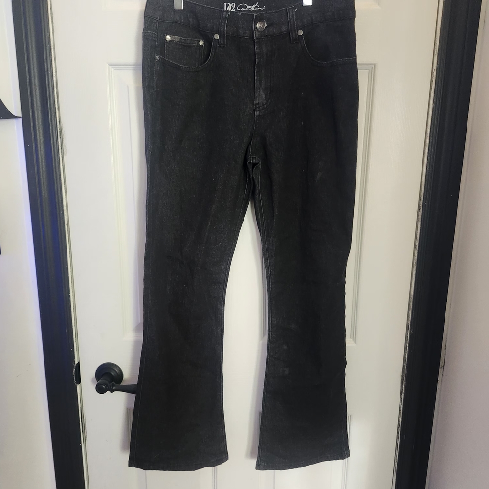 DG2 by Diane Gilman Women's Dark Flare Jeans